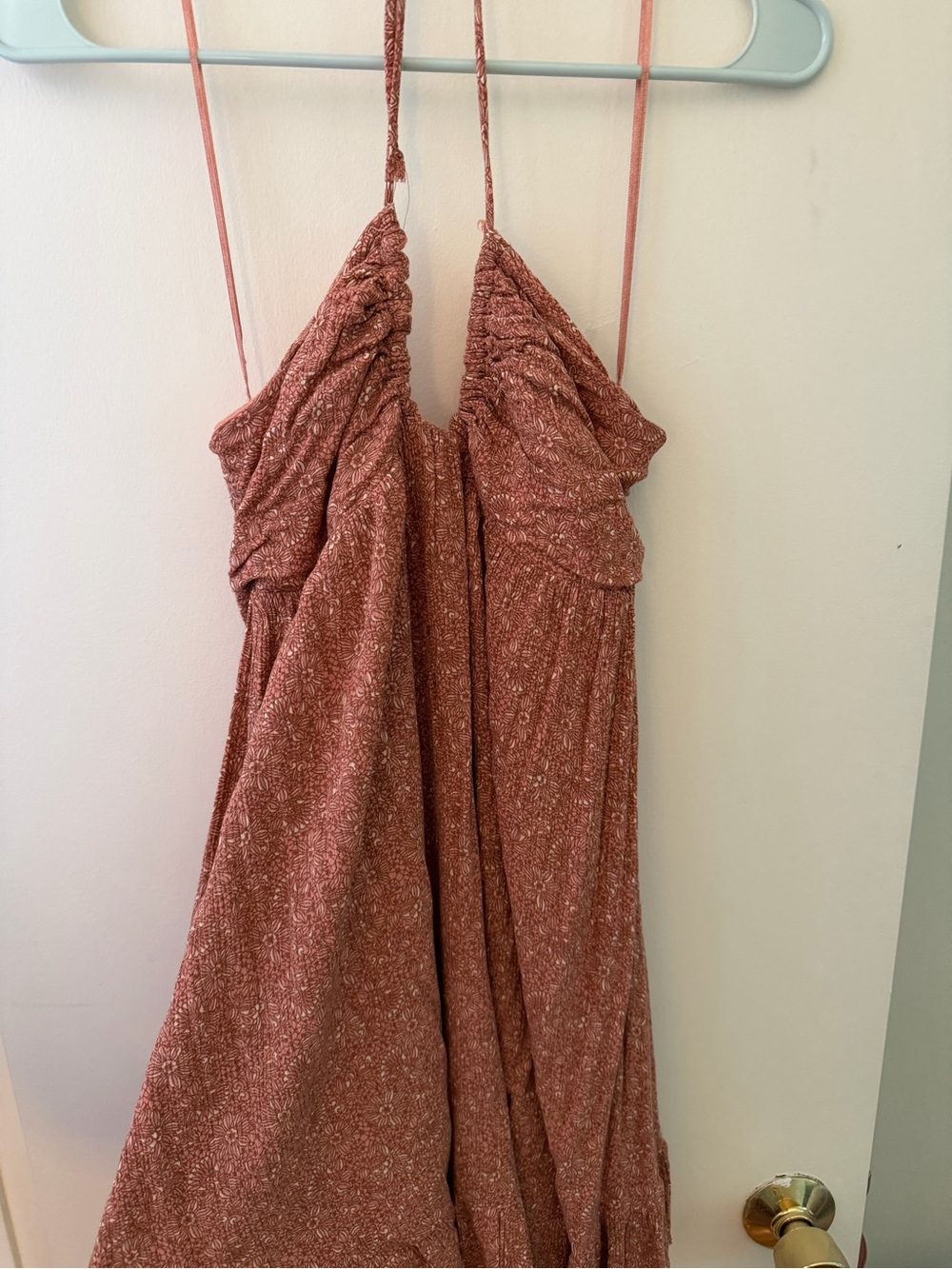 Rusty Rose Strappy Mini Dress